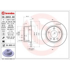08.6853.81 BREMBO Гальмівний диск