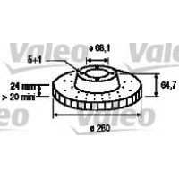 186315 VALEO Гальмівний диск