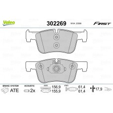 302269 VALEO КомплеК т гальмівних колодок, дискове гальмо