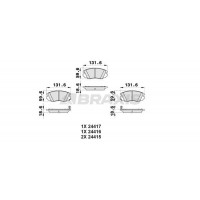 AB0167 BRAXIS Комплект гальмівних колодок дисковий гальм