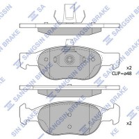 SP1740A Hi-Q КомплеК т гальмівних колодок, дискове гальмо
