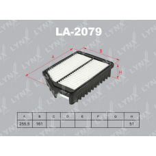 LA-2079 LYNXauto Повітряний фільтр