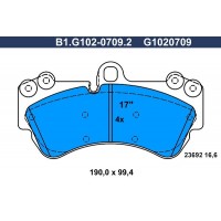B1.G102-0709.2 GALFER Комплект гальмівних колодок дисковий гальм