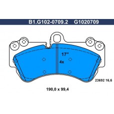 B1.G102-0709.2 GALFER Комплект гальмівних колодок дисковий гальм