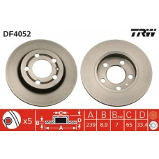 DF4052 TRW Гальмівний диск