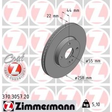 370.3057.20 ZIMMERMANN Гальмівний диск