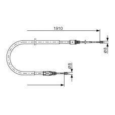 1 987 482 323 BOSCH Тросик, cтояночный тормоз