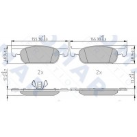 FO 287481 FOMAR Friction Комплект гальмівних колодок дисковий гальм