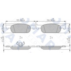 FO 287481 FOMAR Friction Комплект гальмівних колодок дисковий гальм