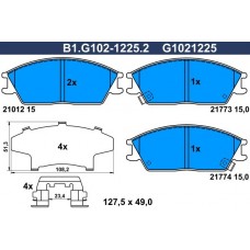 B1.G102-1225.2 GALFER Комплект гальмівних колодок дисковий гальм