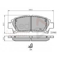 ADB3713 COMLINE Комплект гальмівних колодок дисковий гальм