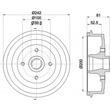 MBD330 MINTEX Гальмівний барабан