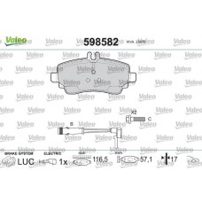 598582 VALEO Комплект гальмівних колодок дисковий гальм