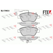 BL1796C4 FTE Комплект гальмівних колодок дисковий гальм