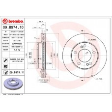 09.B974.11 BREMBO Гальмівний диск