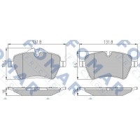 FO 844981 FOMAR Friction Комплект гальмівних колодок дисковий гальм