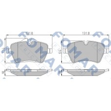 FO 844981 FOMAR Friction Комплект гальмівних колодок дисковий гальм