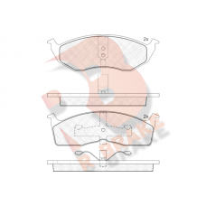 RB1113 R BRAKE Комплект гальмівних колодок дисковий гальм