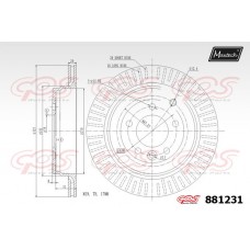 881231 MAXTECH Гальмівний диск