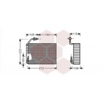 4000V119 VAN WEZEL Випарник кондиціонера