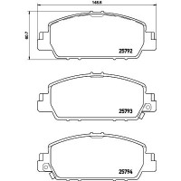 8DB 355 030-681 HELLA Комплект гальмівних колодок дисковий гальм