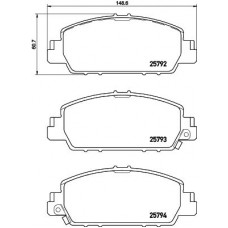8DB 355 030-681 HELLA Комплект гальмівних колодок дисковий гальм