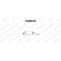 VW80187 VENEPORTE Глушник вихлопних газів кінцевий