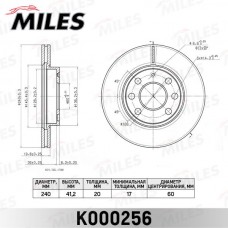 K000256 MILES Гальмівний диск
