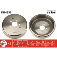 DB4356 TRW Гальмівний барабан
