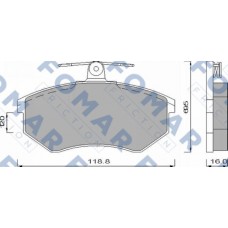 FO 488481 FOMAR Friction Комплект гальмівних колодок дисковий гальм