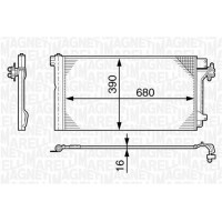 350203478000 MAGNETI MARELLI Конденсатор кондиціонера