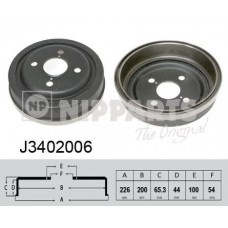 J3402006 NIPPARTS Гальмівний барабан