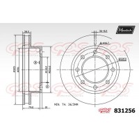 831256 MAXTECH Гальмівний диск