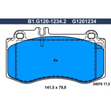 B1.G120-1234.2 GALFER Комплект гальмівних колодок дисковий гальм