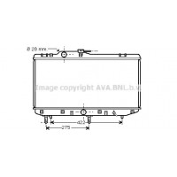 TO2208 AVA QUALITY COOLING Радіатор охолодження двигуна