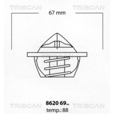 8620 6988 TRISCAN Термостат охолоджувальна рідина