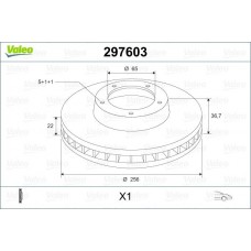297603 VALEO Гальмівний диск