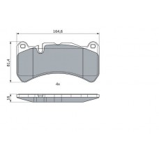 0 986 494 965 BOSCH Комплект гальмівних колодок дисковий гальм
