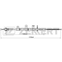 BZ-1054 ZEKKERT Тросик, cтояночный тормоз