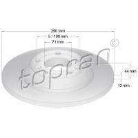 723 268 TOPRAN Гальмівний диск