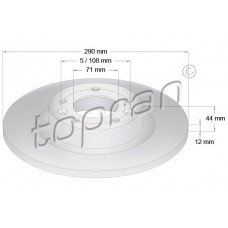 723 268 TOPRAN Гальмівний диск