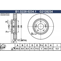 B1.G228-0234.1 GALFER Гальмівний диск