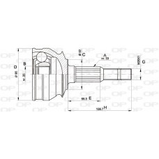 CVJ5007.10 OPEN PARTS Шарнирный комплект, Привідний вал