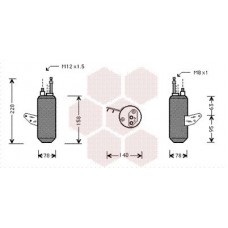 1800D297 VAN WEZEL Осушувач кондиціонера