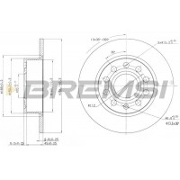 CD7224S BREMSI Гальмівний диск