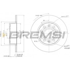 CD7224S BREMSI Гальмівний диск
