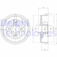 BF281 DELPHI Гальмівний барабан