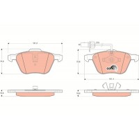 GDB1460 TRW Комплект гальмівних колодок дисковий гальм