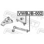 VWBJB-002 FEBEST ремонтний комплект несучі напрямні шарніри