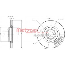 6110612 METZGER Гальмівний диск